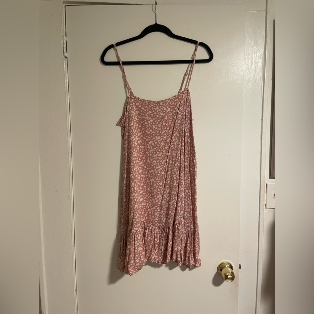 Pink floral Cotton On dress. Size M